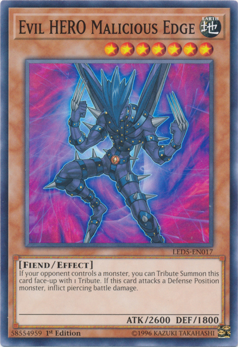 Evil HERO Malicious Edge [LED5-EN017] Common | Jomio and Rueliete's Cards and Comics