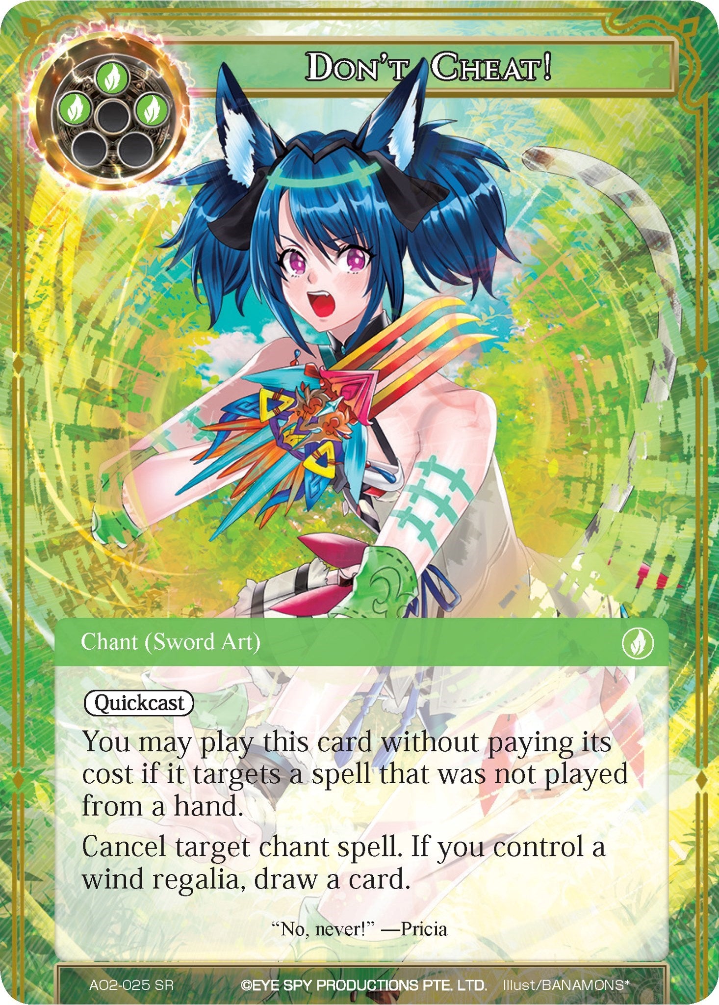Don't Cheat! (AO2-025) [Alice Origin II] | Jomio and Rueliete's Cards and Comics