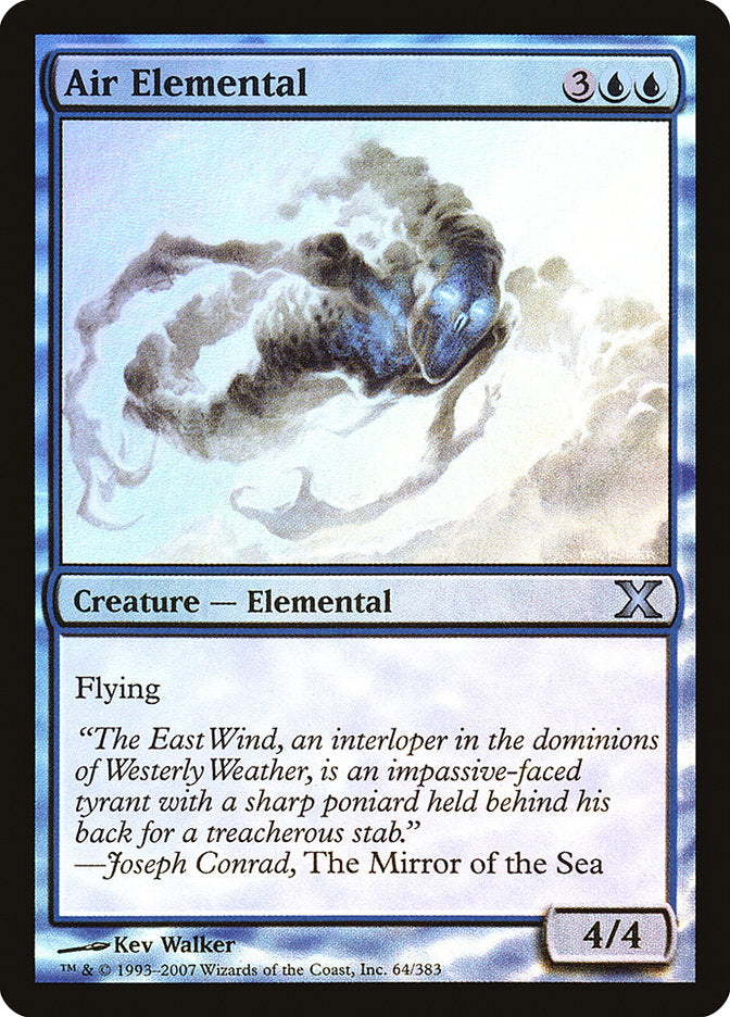 Air Elemental (Premium Foil) [Tenth Edition] | Jomio and Rueliete's Cards and Comics