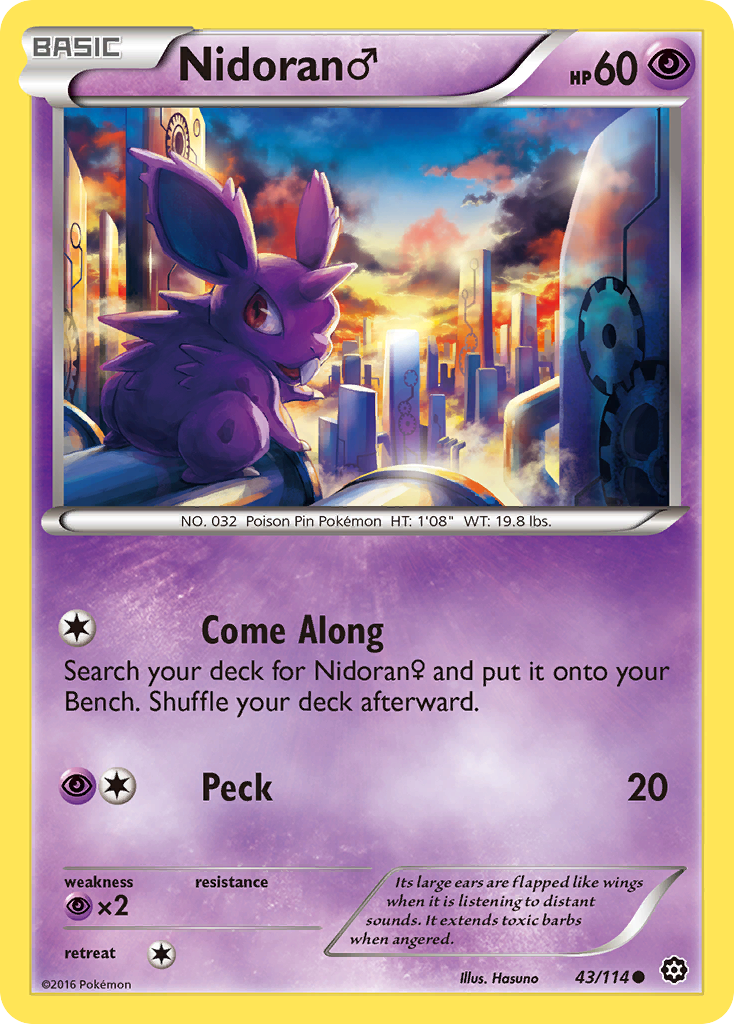 Nidoran (43/114) (Male) [XY: Steam Siege] | Jomio and Rueliete's Cards and Comics
