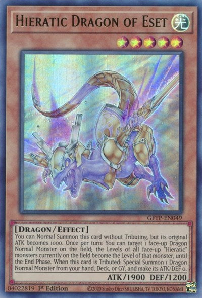 Hieratic Dragon of Eset [GFTP-EN049] Ultra rare | Jomio and Rueliete's Cards and Comics