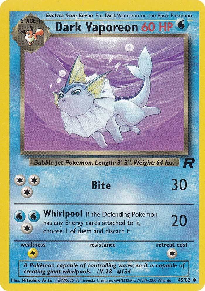 Dark Vaporeon (45/82) [Team Rocket Unlimited] | Jomio and Rueliete's Cards and Comics