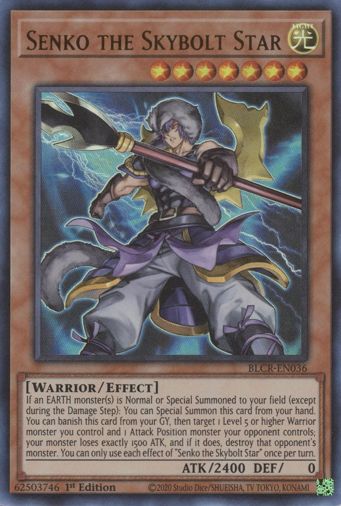 Senko the Skybolt Star [BLCR-EN036] Ultra Rare | Jomio and Rueliete's Cards and Comics