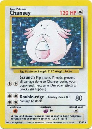 Chansey (3/102) [Base Set Unlimited] | Jomio and Rueliete's Cards and Comics