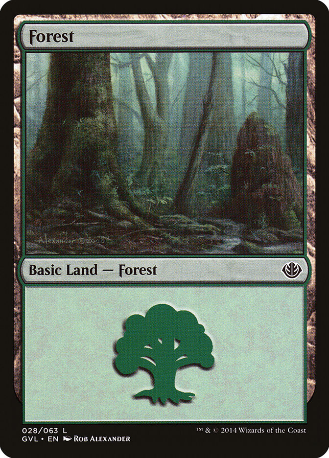 Forest (28) (Garruk vs. Liliana) [Duel Decks Anthology] | Jomio and Rueliete's Cards and Comics