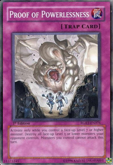 Proof of Powerlessness [RGBT-EN076] Common | Jomio and Rueliete's Cards and Comics