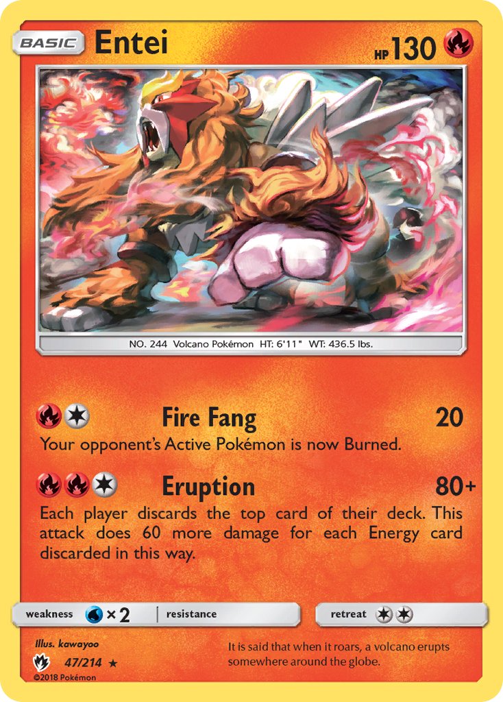 Entei (47/214) (Theme Deck Exclusive) [Sun & Moon: Lost Thunder] | Jomio and Rueliete's Cards and Comics