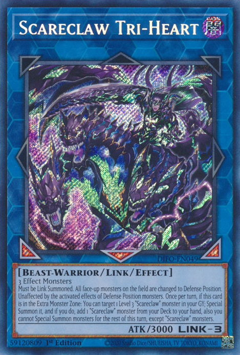 Scareclaw Tri-Heart [DIFO-EN049] Secret Rare | Jomio and Rueliete's Cards and Comics