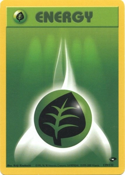 Grass Energy (129/132) [Gym Challenge Unlimited] | Jomio and Rueliete's Cards and Comics