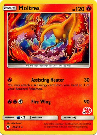 Moltres (38/214) (Charizard Stamp #46) [Battle Academy 2020] | Jomio and Rueliete's Cards and Comics