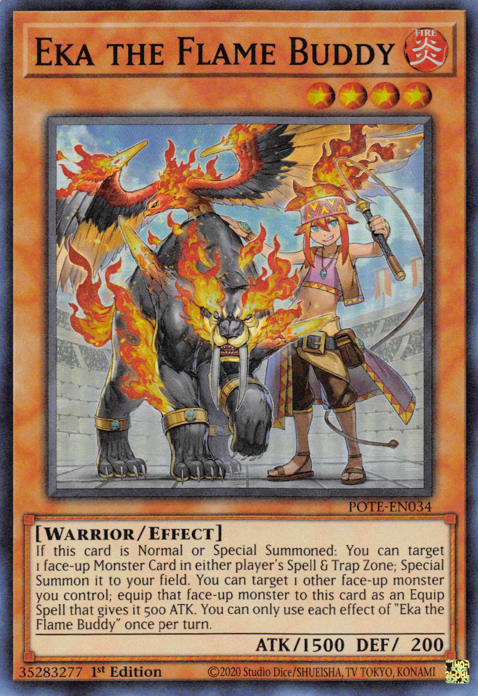 Eka the Flame Buddy [POTE-EN034] Super Rare | Jomio and Rueliete's Cards and Comics