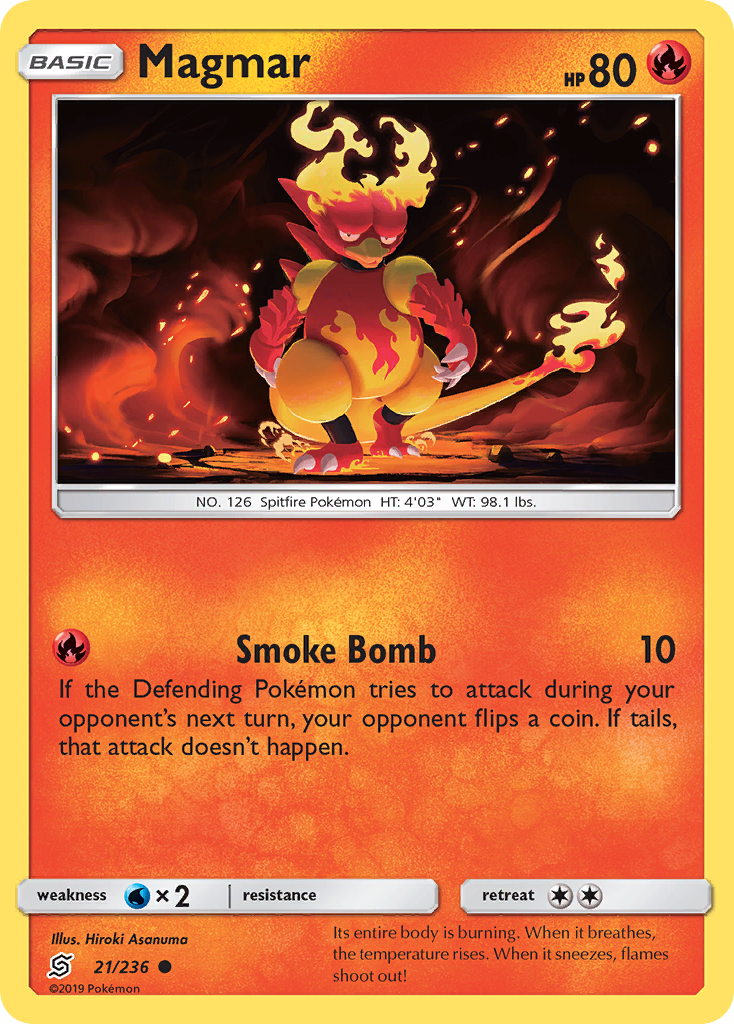 Magmar (21/236) [Sun & Moon: Unified Minds] | Jomio and Rueliete's Cards and Comics