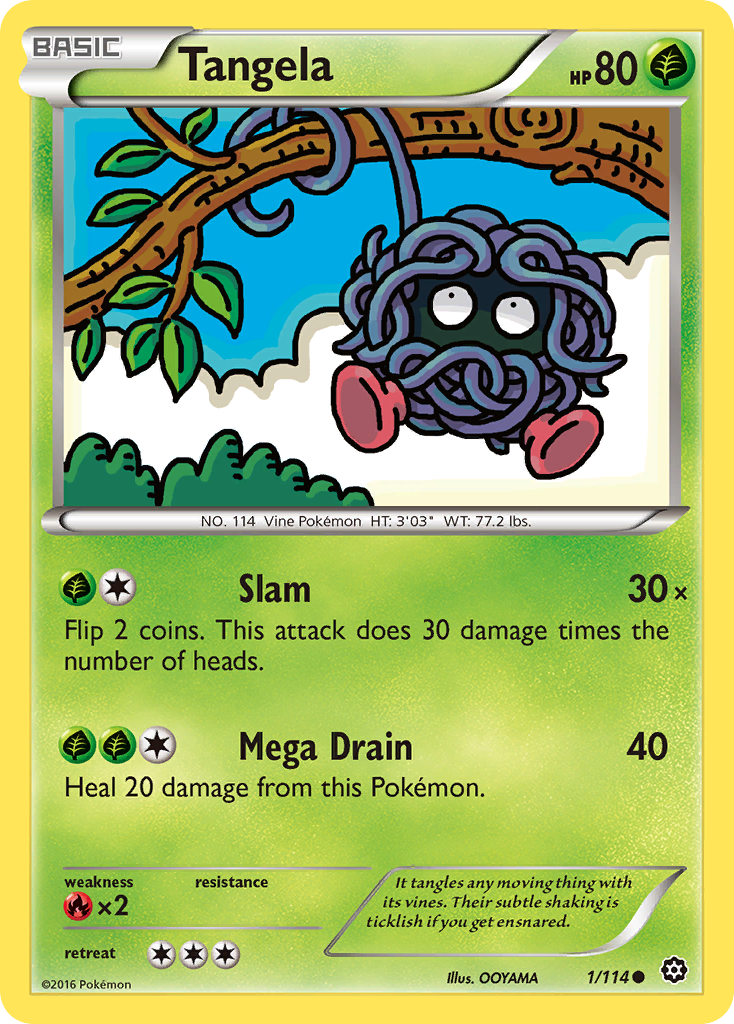 Tangela (1/114) [XY: Steam Siege] | Jomio and Rueliete's Cards and Comics