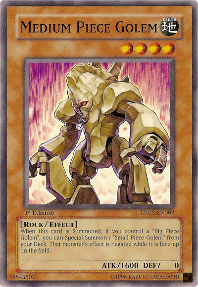 Medium Piece Golem [TDGS-EN007] Common | Jomio and Rueliete's Cards and Comics