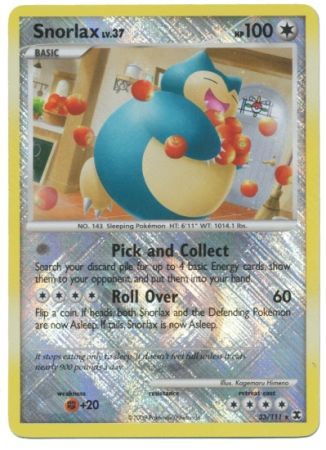 Snorlax (33/111) (League Promo) [Platinum: Rising Rivals] | Jomio and Rueliete's Cards and Comics
