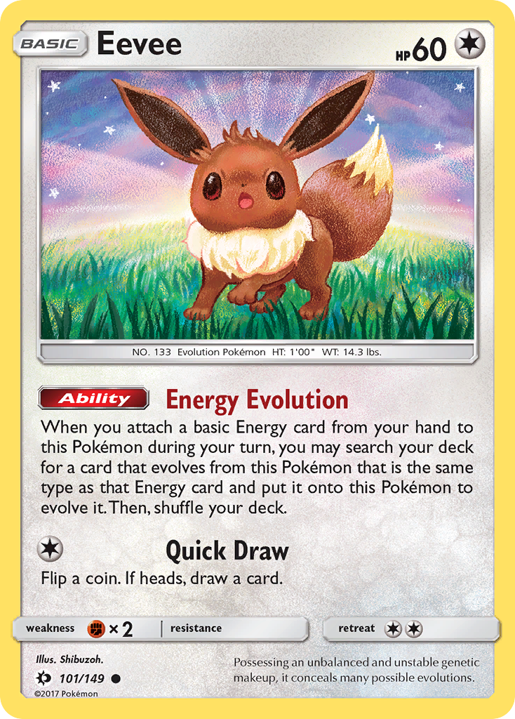 Eevee (101/149) [Sun & Moon: Base Set] | Jomio and Rueliete's Cards and Comics