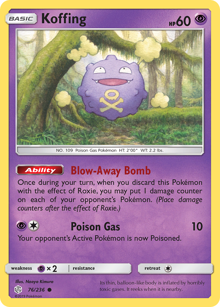 Koffing (76/236) [Sun & Moon: Cosmic Eclipse] | Jomio and Rueliete's Cards and Comics