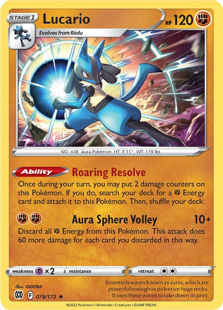 Lucario (079/172) [Sword & Shield: Brilliant Stars] | Jomio and Rueliete's Cards and Comics