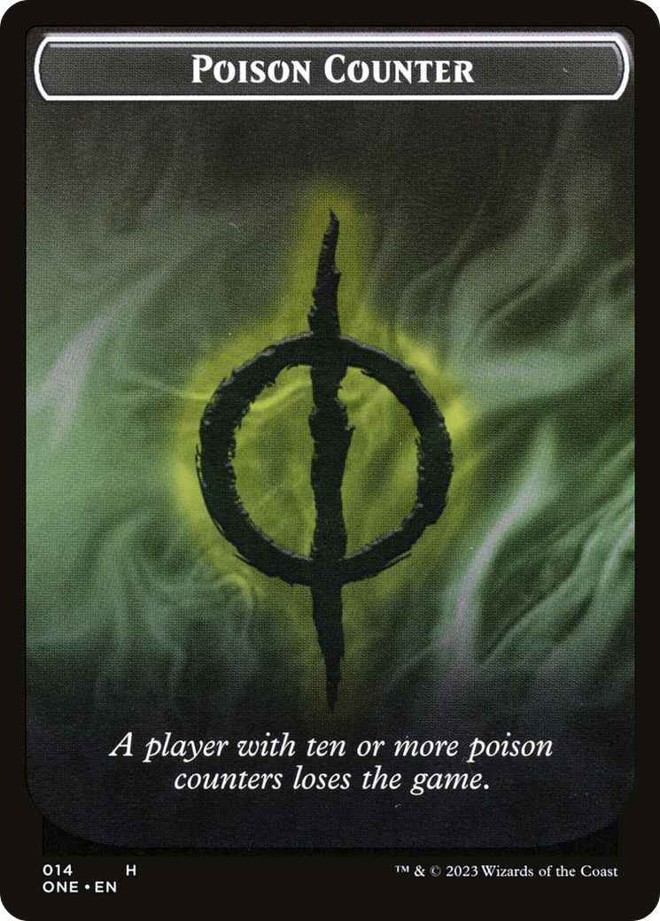 Poison Counter // Beast Double-Sided Token [Phyrexia: All Will Be One Commander Tokens] | Jomio and Rueliete's Cards and Comics