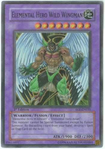 Elemental Hero Wild Wingman [EOJ-EN035] Super Rare | Jomio and Rueliete's Cards and Comics