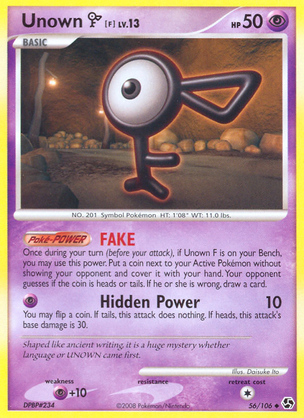 Unown F (56/106) [Diamond & Pearl: Great Encounters] | Jomio and Rueliete's Cards and Comics