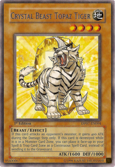 Crystal Beast Topaz Tiger [DP07-EN004] Rare | Jomio and Rueliete's Cards and Comics