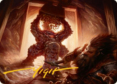 Xorn Art Card (Gold-Stamped Signature) [Dungeons & Dragons: Adventures in the Forgotten Realms Art Series] | Jomio and Rueliete's Cards and Comics