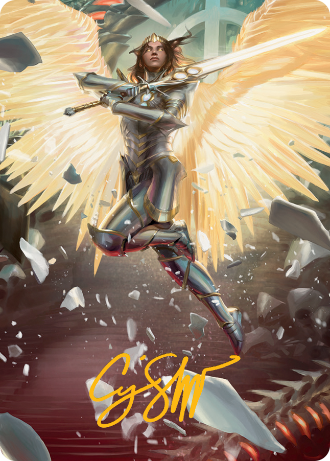 Archangel Elspeth Art Card (Gold-Stamped Signature) [March of the Machine Art Series] | Jomio and Rueliete's Cards and Comics