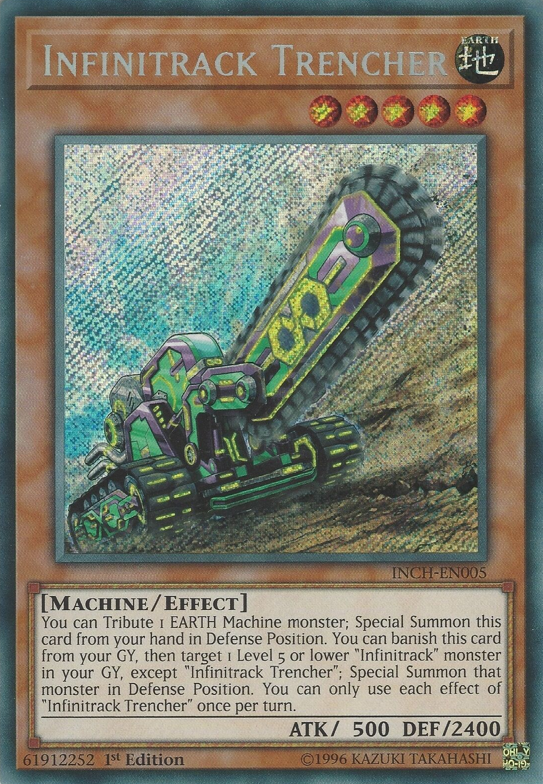 Infinitrack Trencher [INCH-EN005] Secret Rare | Jomio and Rueliete's Cards and Comics