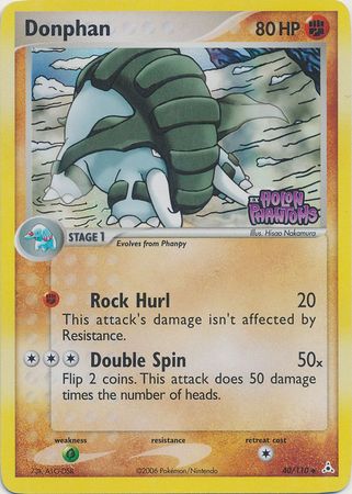 Donphan (40/110) (Stamped) [EX: Holon Phantoms] | Jomio and Rueliete's Cards and Comics