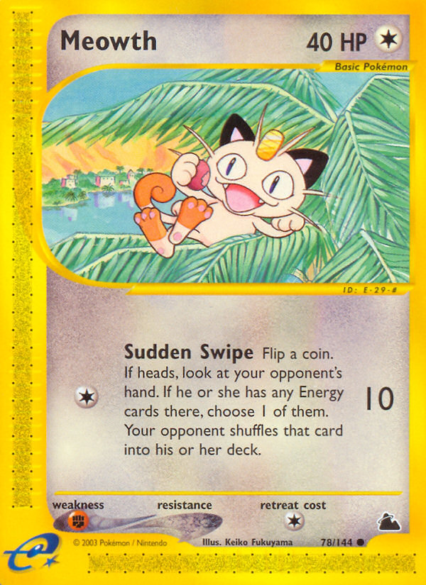 Meowth (78/144) [Skyridge] | Jomio and Rueliete's Cards and Comics