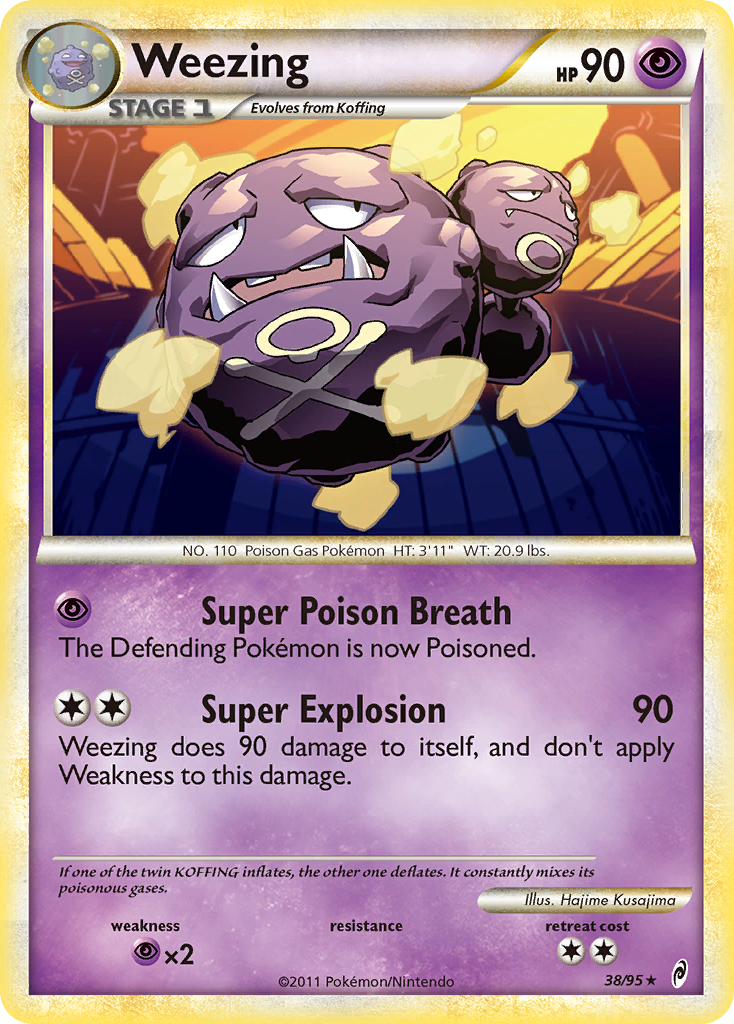 Weezing (38/95) [HeartGold & SoulSilver: Call of Legends] | Jomio and Rueliete's Cards and Comics