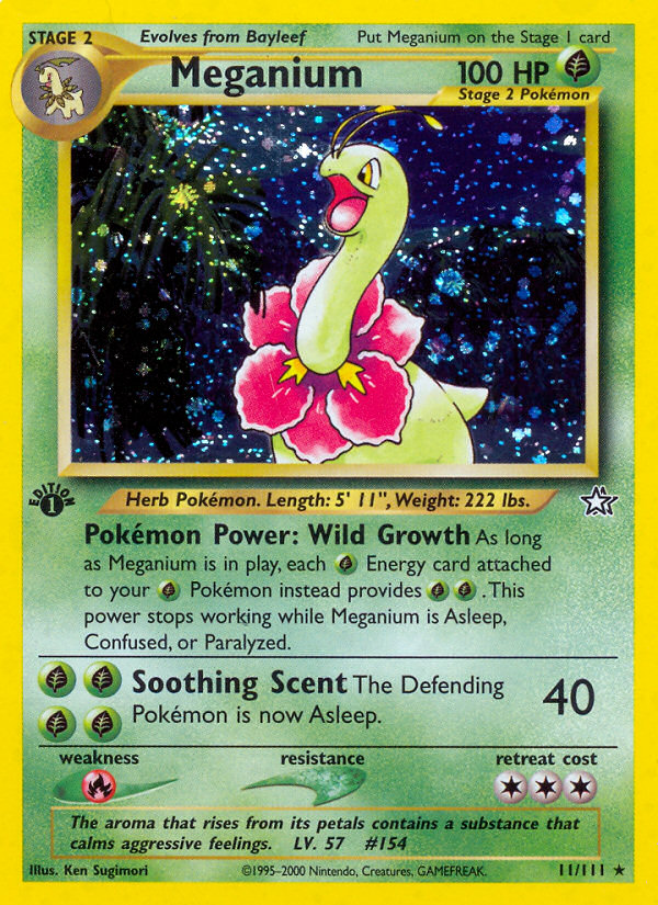 Meganium (11/111) [Neo Genesis 1st Edition] | Jomio and Rueliete's Cards and Comics
