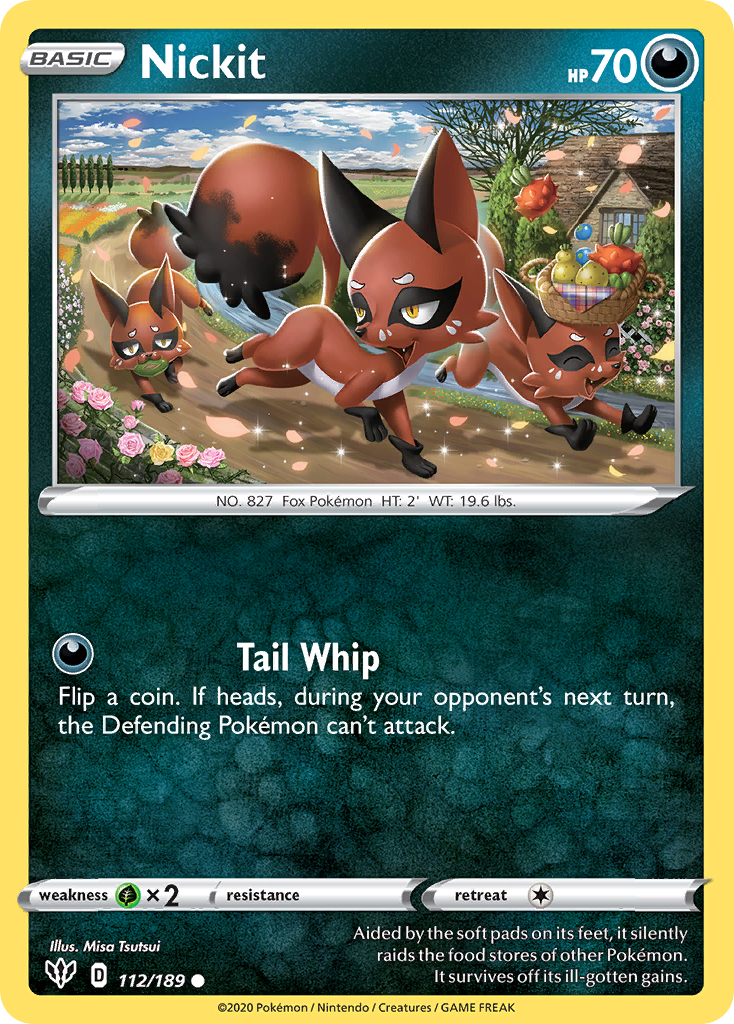 Nickit (112/189) [Sword & Shield: Darkness Ablaze] | Jomio and Rueliete's Cards and Comics