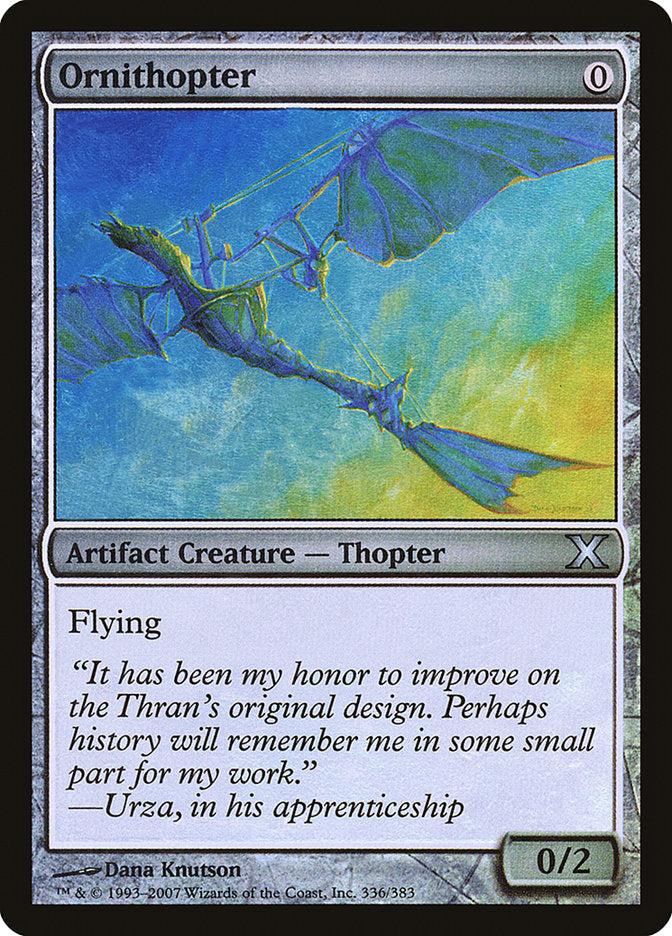 Ornithopter (Premium Foil) [Tenth Edition] | Jomio and Rueliete's Cards and Comics
