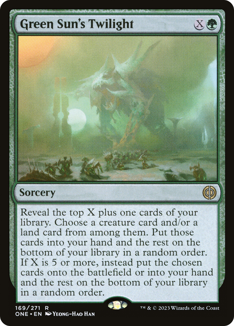 Green Sun's Twilight [Phyrexia: All Will Be One] | Jomio and Rueliete's Cards and Comics
