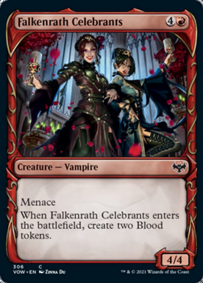 Falkenrath Celebrants (Showcase Fang Frame) [Innistrad: Crimson Vow] | Jomio and Rueliete's Cards and Comics