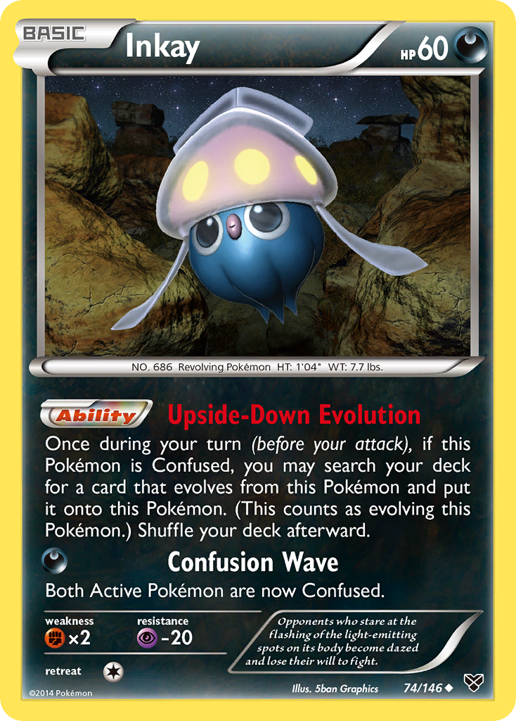 Inkay (74/146) [XY: Base Set] | Jomio and Rueliete's Cards and Comics