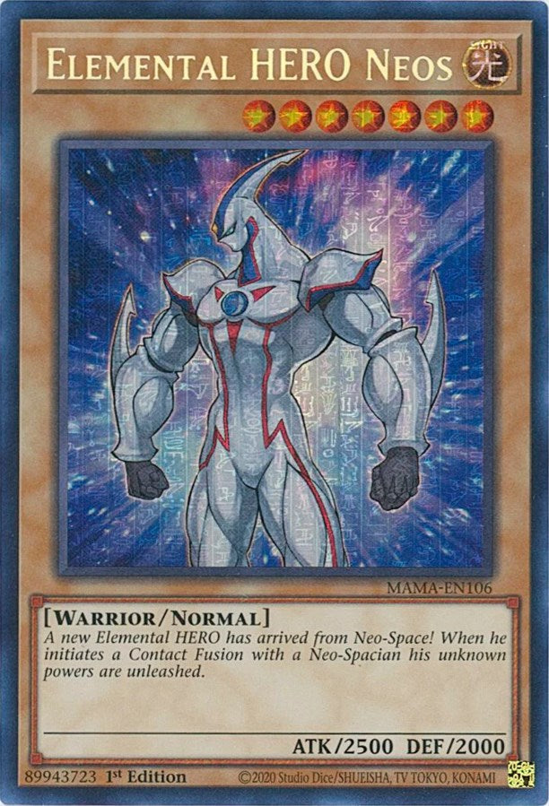 Elemental HERO Neos [MAMA-EN106] Secret Pharaoh's Rare | Jomio and Rueliete's Cards and Comics