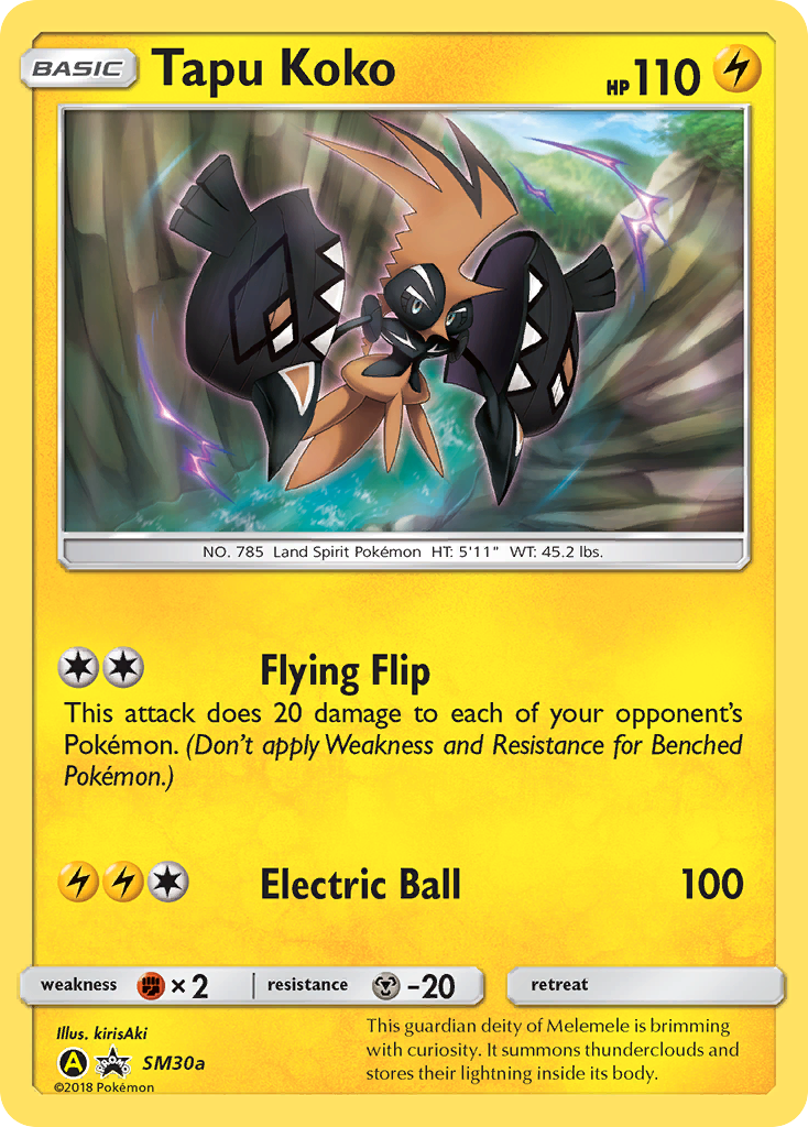 Tapu Koko (SM30a) [Sun & Moon: Black Star Promos] | Jomio and Rueliete's Cards and Comics