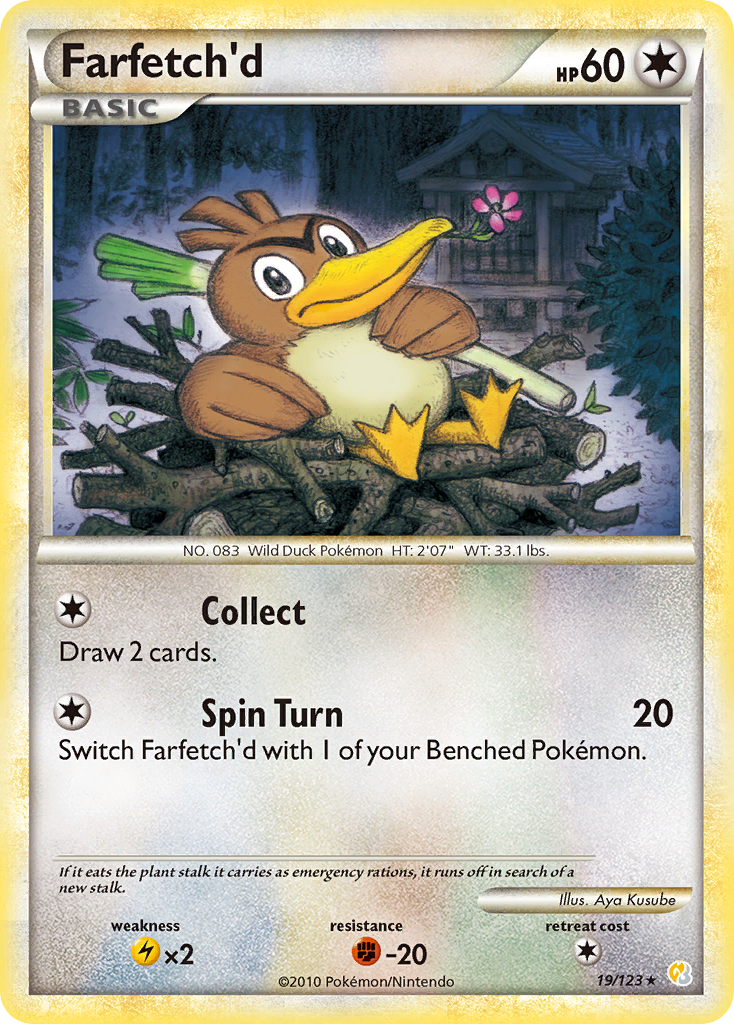 Farfetch'd (19/123) [HeartGold & SoulSilver: Base Set] | Jomio and Rueliete's Cards and Comics