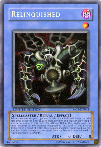 Relinquished [MC1-EN003] Secret Rare | Jomio and Rueliete's Cards and Comics