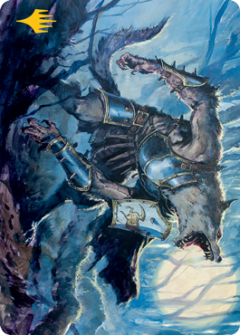Moonrage Brute Art Card (Gold-Stamped Signature) [Innistrad: Midnight Hunt Art Series] | Jomio and Rueliete's Cards and Comics