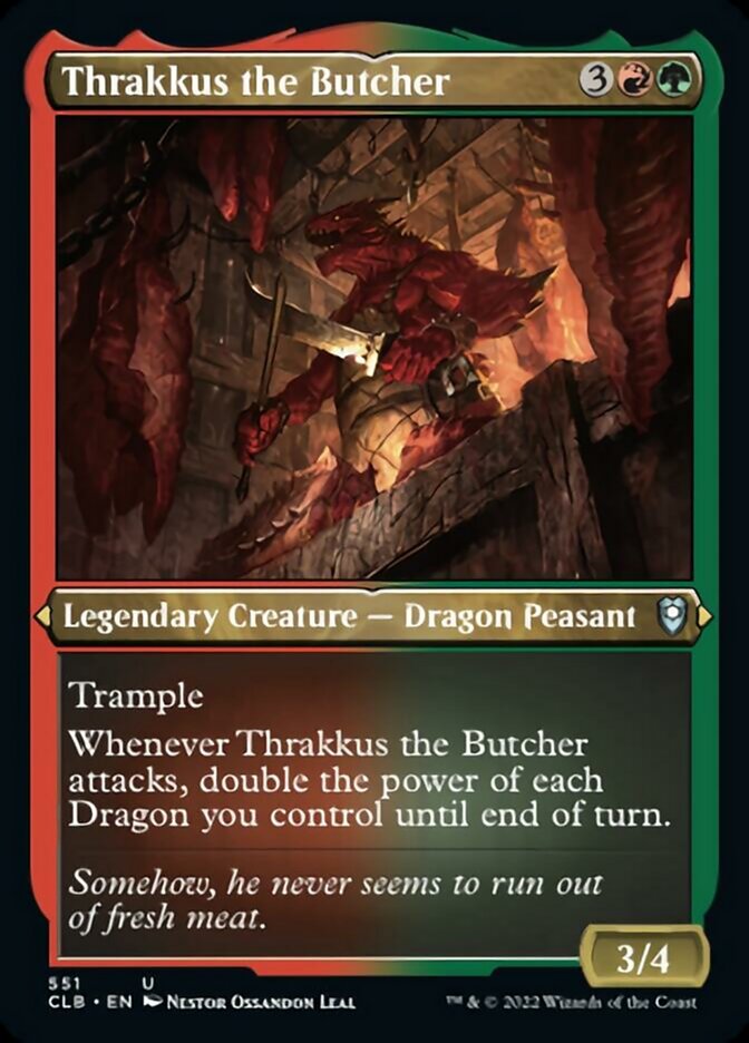 Thrakkus the Butcher (Foil Etched) [Commander Legends: Battle for Baldur's Gate] | Jomio and Rueliete's Cards and Comics