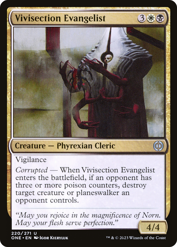 Vivisection Evangelist [Phyrexia: All Will Be One] | Jomio and Rueliete's Cards and Comics