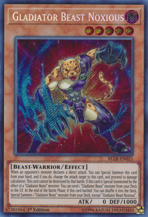 Gladiator Beast Noxious [BLLR-EN021] Secret Rare | Jomio and Rueliete's Cards and Comics