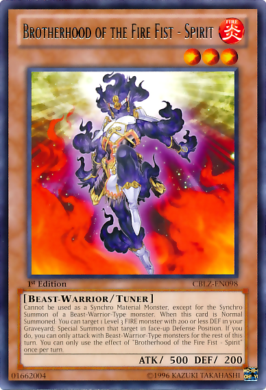 Brotherhood of the Fire Fist - Spirit [CBLZ-EN098] Rare | Jomio and Rueliete's Cards and Comics
