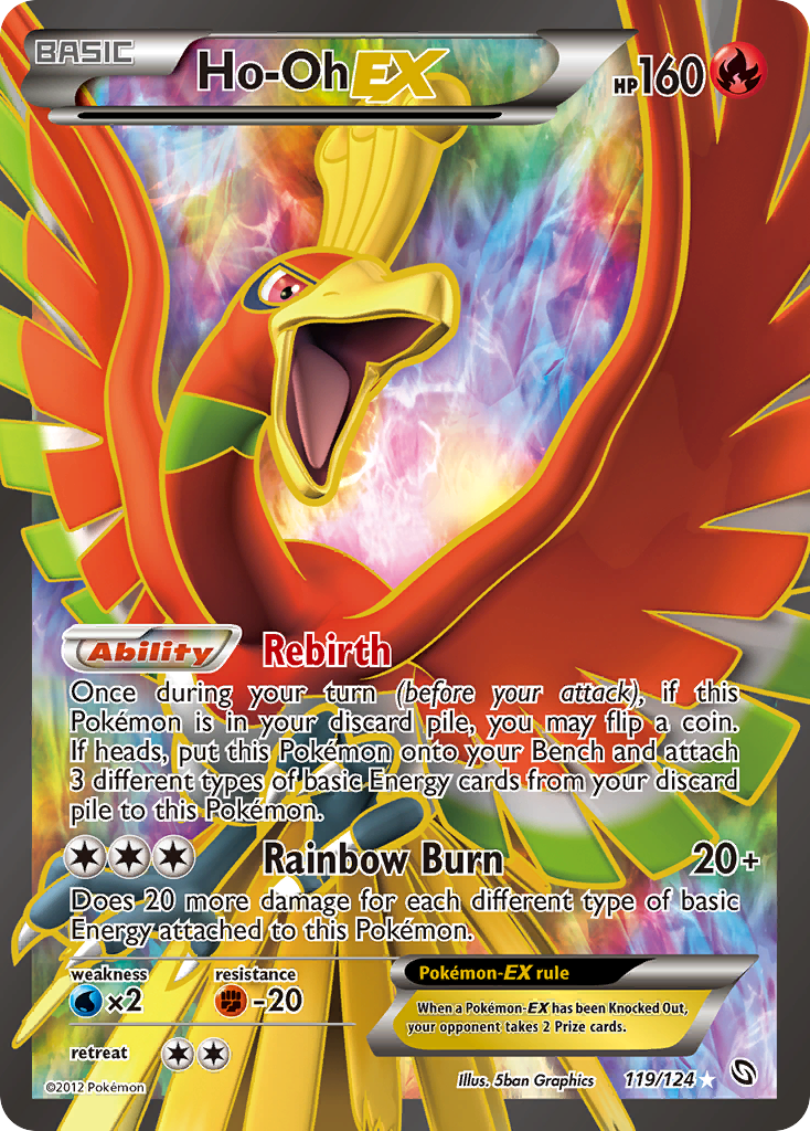 Ho-Oh EX (119/124) [Black & White: Dragons Exalted] | Jomio and Rueliete's Cards and Comics