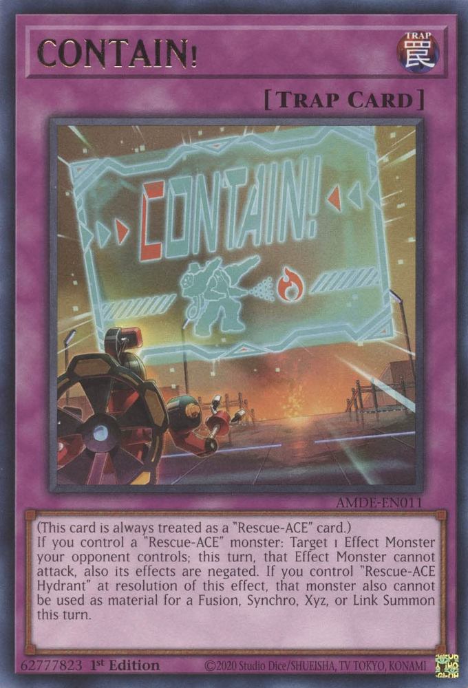 CONTAIN! [AMDE-EN011] Rare | Jomio and Rueliete's Cards and Comics