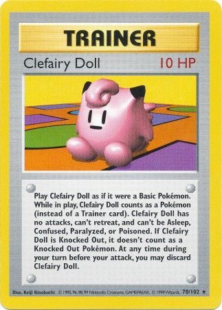 Clefairy Doll (70/102) [Base Set Shadowless Unlimited] | Jomio and Rueliete's Cards and Comics